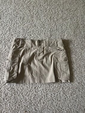 Brandy Melville Tan Cargo Mini Skirt